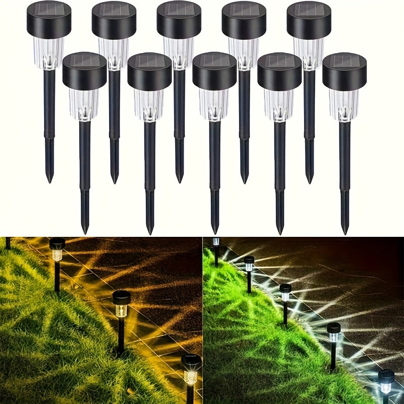 1/10pcs Luces de Jardín Exterior IP44 a Prueba de Salpicaduras con Estaca para Suelo, Iluminación Solar Decorativa Grado Comercial para Césped, Caminos, Terrazas y Áreas Públicas - Patio, Acera y Paisajismo