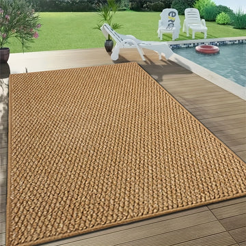 1pc Alfombra Extra Grande para Exteriores - Resistente y Duradera de Mezcla TPR y Polipropileno, Lavado a Mano Únicamente, Antideslizante, Ideal para Camping, Patio, Terraza, Playa y RV, Decoración Acogedora para Exteriores