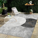 Siete Ciervos Alfombra de Exterior de Lujo de Veludo - 850g/m² Suave, Duradera y Lavable en Máquina, Alfombra Rectangular para Patio de Jardín con Patrones Geométricos para Patio, Balcón, Comedor al Aire Libre y Picnic - Disponible en Varios Tamaños, Dec