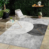 Siete Ciervos Alfombra de Exterior de Lujo de Veludo - 850g/m² Suave, Duradera y Lavable en Máquina, Alfombra Rectangular para Patio de Jardín con Patrones Geométricos para Patio, Balcón, Comedor al Aire Libre y Picnic - Disponible en Varios Tamaños, Dec