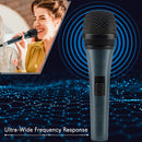 2-Pack Micrófonos Dinámicos Inalámbricos Portátiles, Diámetro Pequeño de Metal con Soporte y Clip, Conector XLR, Sin Cargar, para Karaoke y Canto - Cable No Incluido