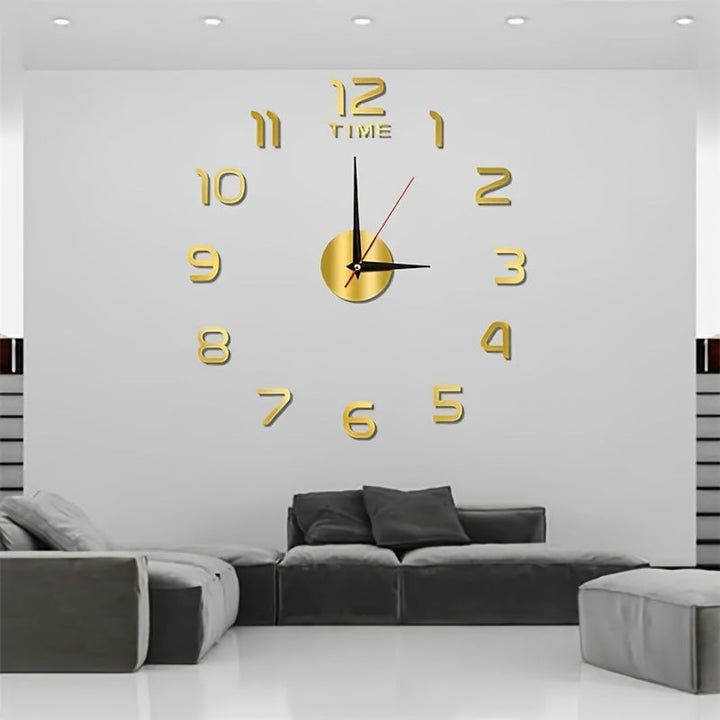 [Reloj Luminoso Silencioso de Pared] Reloj de Pared de Acrílico Luminoso Silencioso 1ud - Funciona con Batería, Números que Brillan en la Oscuridad, Instalación Fácil de Hacer Tú Mismo - Decoración para Sala de Estar y Dormitorio