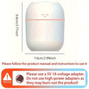 Humidificador de neblina ultrasonico de 220 ml con cara sonriente, blanco/pink, opera silenciosamente sin molestar el trabajo o el descanso, gran salida de neblina para ambientes secos, alimentado por enchufe sin baterías, compacto y ahorrador de espacio
