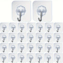 30 ganchos adhesivos transparentes sin marcar, sin clavos ni daños, para cuadros y azulejos, fijación fuerte, compatibles con múltiples superficies