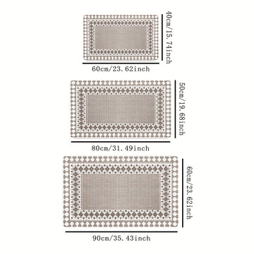 Tapete de bienvenida con diseño gris simple, resistente y lavable a máquina, antideslizante, ideal para salas, dormitorios y áreas de lectura, tapete para sala