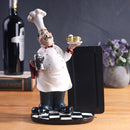 Chef Innovadora de Resina Figura, Figura de Chef Innovadora de Resina con Tablero de Mensajes - Perfecta para el Hogar, Oficina y Exhibición en Estantería - Regalo Ideal para el Día de la Madre, Día del Padre, Navidad