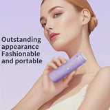 Amoladora Eléctrica para Pies con Doble Cabezales (Grosor/Fino) y 3 Velocidades - Dispositivo de Uñas y Pedicura USB, Herramienta Ligera para el Hogar, Batería de Litio Duradera - Blanco/Morado