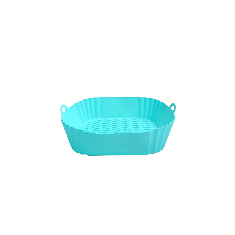 Horno de aire frito de silicona antiadherente, bandejas cuadradas para hornear, asar y cocinar en microondas, accesorios para cocina, accesorios para horno de aire frito de cocina.