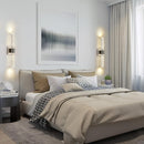 Aplique Moderno para Baño Aplique Plateado Iluminación de Pared Aplique de Pared LED de Cristal 39.88 cm 5000K Aplique de Tocador de Baño Montado en Pared Vertical y Horizontal para Dormitorio y Sala de Estar