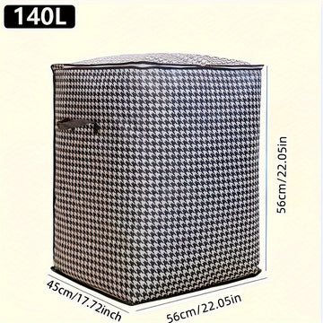 140/180L Bolsa de Almacenamiento con Cremallera de Gran Capacidad para Ropa, Mantas y Viajes - Organizador de Mudanzas, 1 Unidad