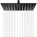 Rociador de Ducha Cuadrado de Acero Inoxidable con Filtro para Agua Dura - Montaje en Techo Mate, Tamaños 20.32/25.4/30.48 cm, Sin Necesidad de Electricidad para Baño de RV y Actualización Moderna