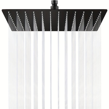 Rociador de Ducha Cuadrado de Acero Inoxidable con Filtro para Agua Dura - Montaje en Techo Mate, Tamaños 20.32/25.4/30.48 cm, Sin Necesidad de Electricidad para Baño de RV y Actualización Moderna