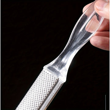 Limpiador de Pies de Acero Inoxidable Resistente - Exfoliante para Pedicura, Talones y Dedos Muertos en Color Beige Claro - Herramienta Manual para Cuidado del Pie en Casa o Salón, Fácil de Limpiar, Diseño Ergonómico y Construcción Duradera