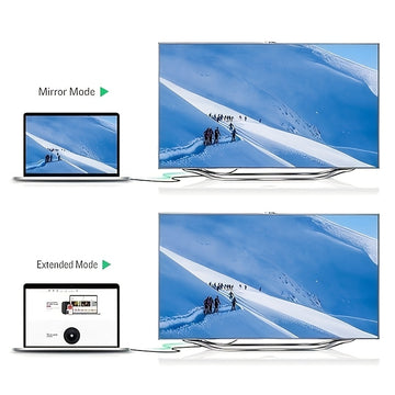 Cable adaptador USB-C a HDTV 4K, transferencia de datos de alta velocidad a 30Hz, duradero y portátil, para MacBook Pro/Air, iPad Pro/PixelBook, XPS, Galaxy y más - No requiere carga, adaptador de red