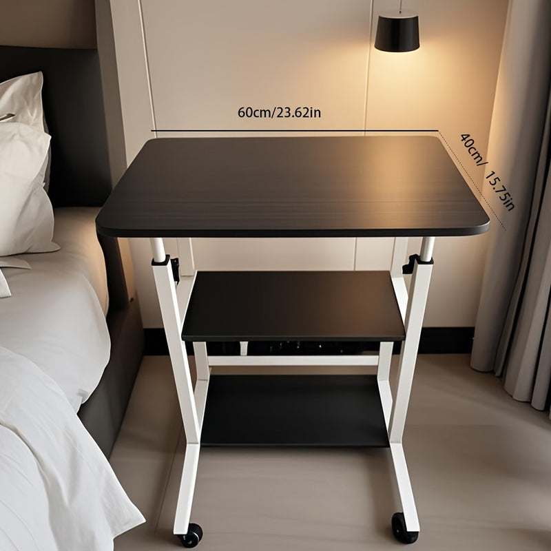 1 Escritorio Portátil Moderno Ajustable para Laptop con Control de Altura y Ángulo, Estación de Estudio en Madera Dura para Hogar o Dormitorio en RVs, Sin Necesidad de Energía | Diseño Elegante | Mesa de Computadora Todo-Tiempo