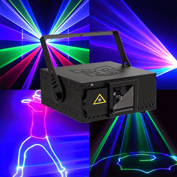 Luces de Fiesta 3D DJ - Efectos Animados Impresionantes con DMX512 y Activación por Sonido - Perfectas para Discoteca, Bar, Club, Boda, Karaoke y Celebraciones de Cumpleaños