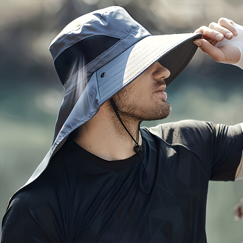 Sombrero Multifunción para Hombre al Aire Libre, un accesorio elegante diseñado para aventureros. Combina el estilo clásico de una gorra con tecnología de secado rápido y avanzada, siendo tu compañero ideal en cada viaje: desde momentos tranquilos de pes