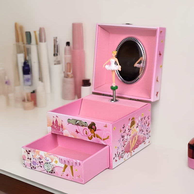 Una caja de música decorativa con un mecanismo de muelle, perfecta como regalo para, adecuada para una caja de almacenamiento de mesa de tocador, ideal para regalos de cumpleaños.