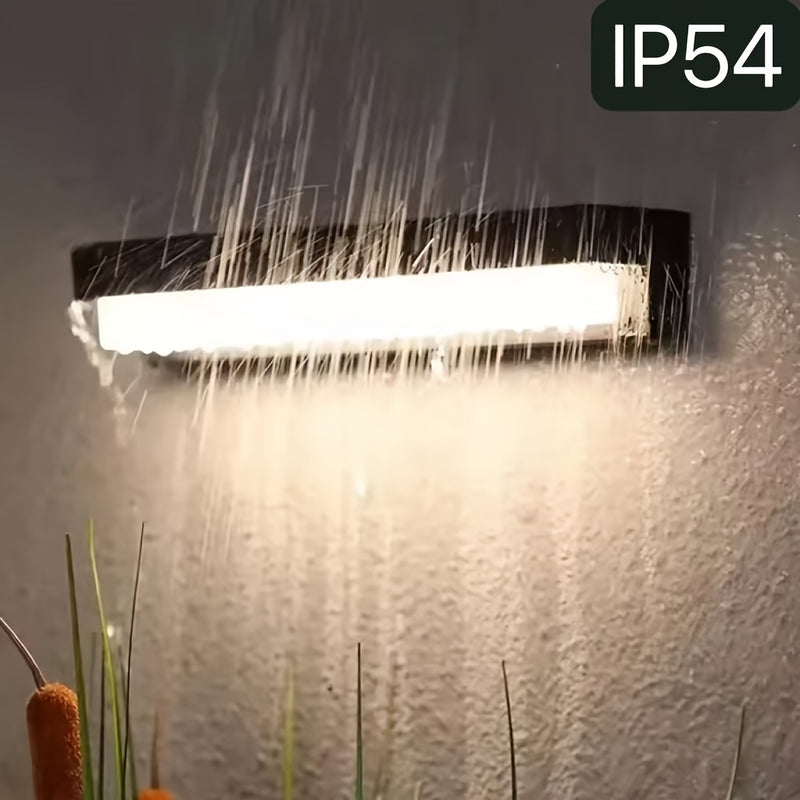 Luz solar exterior para pared, luz solar con sensor de movimiento desde el atardecer hasta el amanecer, tres modos de iluminación, luz exterior inalámbrica para porche, luz exterior para valla de jardín montada en pared (negro, conjunto de 2 o 1).