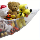 Conjunto de 2 - Gran red de almacenamiento de juguetes para peluches, Color: Blanco