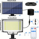 1pc/2pcs Luz de Punto Solar Externa con Panel Separado, 200 LED Super Brillante, Sensor de Movimiento, Luz de Pared de Jardín con Energía Solar, 3 Modos de Funcionamiento, Iluminación de Anochecer a Amanecer para Jardín, Patio, Patio Trasero. Farola, Lám