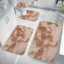 Juego de 4 alfombras de lujo con diseño tie-dye, suaves para interiores, elegante forma rectangular y en U, ideales para baños, entradas de baño y puertas de habitaciones