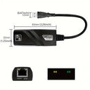 Adaptador de Ethernet USB 3.0 de 1000Mbps/100Mbps, tarjeta de red RJ45 para PC/Portátil, compatible con Smartthings, alimentado por USB, tensión de funcionamiento ≤36V