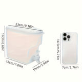 Botella de agua fría de refrigerador de gran capacidad con grifo - Cubo de bebidas resistente a altas temperaturas, adecuado para té helado, jugo y refresco, perfecto para cocina y bar, diseño impermeable, grifo fácil de verter, multiusos, regalo ideal p