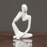 1pieza Figura de resina abstracta Pensador - Escultura de escritorio creativa para hogar y oficina, decoración interior/exterior, adorno de estantería | Obra de arte abstracta | Escultura detallada