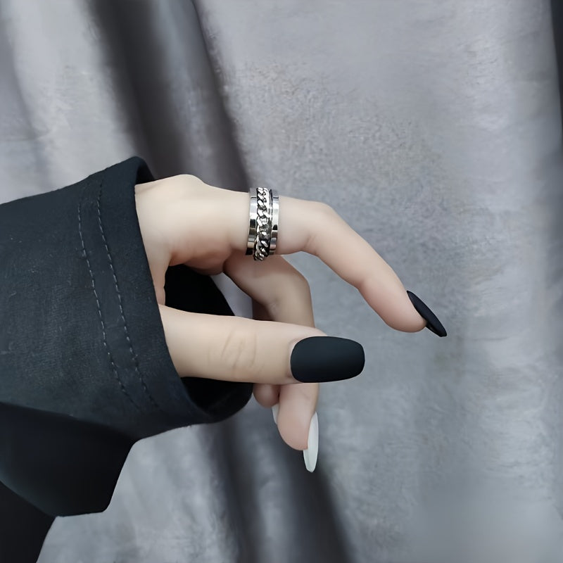 1 pieza, Anillo de Cadena Giratorio Creativo, Abrebotellas, Diseño Sencillo, Regalo de Navidad
