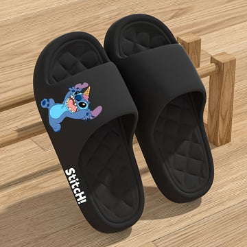 Pantuflas Disney Stitch, diseño de caricatura lindo, para interior, unisex, sandalias para baño, playa o uso casual, material EVA liviano con estampado 2D, cómodas para todas las estaciones