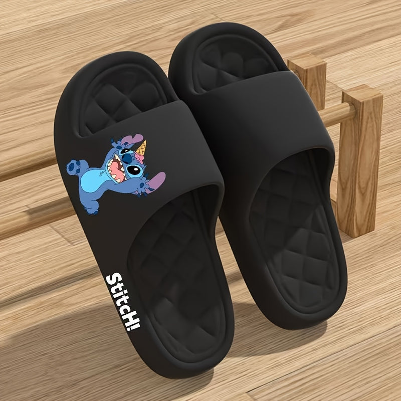 Pantuflas Disney Stitch, diseño de caricatura lindo, para interior, unisex, sandalias para baño, playa o uso casual, material EVA liviano con estampado 2D, cómodas para todas las estaciones