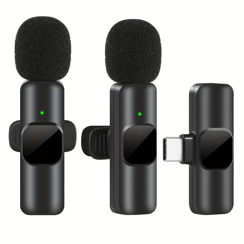 Micrófono inalámbrico profesional de solapa para teléfonos inteligentes USB-C, computadoras portátiles, para grabación de audio y video, juegos en vivo, entrevistas y vlogs.