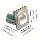 5 piezas de terminales de red Ethernet RJ45 tipo D con tornillos - Verde y negro, compatibles con SmartThings, no requiere batería, terminales de conexión de red | Terminales tipo D | Conexión segura