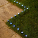 15 luces solares planas para exteriores, decoración de jardín