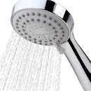 1pc Cabezal de Ducha Ajustable de 3 Modos con Supercompresión de Baja Presión y Manguera de Acero Inoxidable, Material ABS de Alta Calidad, Cabezal de Ducha Ahorrador de Agua para Presión de Agua Baja, Boquilla de Ducha Redonda Plateada