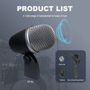Microfono para Batería AY-A2 de Calidad Sonora Potente para Actuaciones Musicales y Grabación en Estudio, Micrófono Dinámico Profesional con Conector XLR
