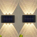 2 paquetes de luces solares para exterior mejoradas, luces solares para jardín con sensor de movimiento y diseño LED para cercas, panel solar de carga rápida y alta eficiencia, decoración duradera para jardín, patio, pasillos y entrada