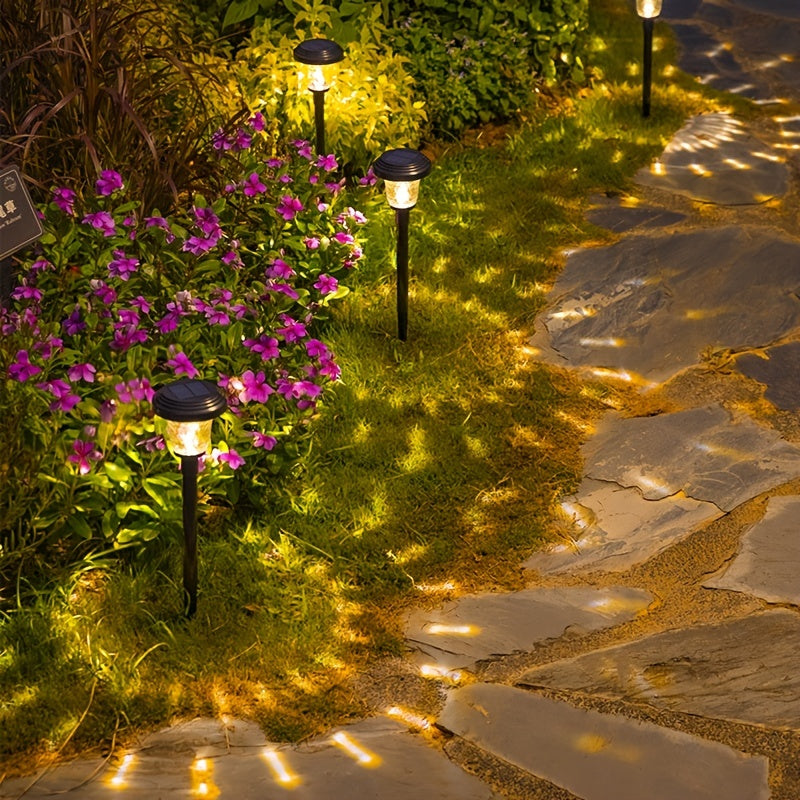 Conjunto de 6 Luces Solares para Paisajes Exteriores - Iluminación de Proyección para Césped, Decoración de Jardín y Patio, Perfecto para Caminos, Patios, Pasarelas, Entradas - Regalo Ideal de Navidad