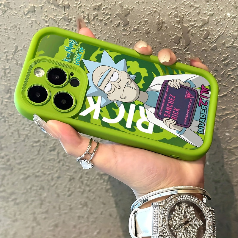 Estuche Divertido de Rick y Morty para iPhone 16, 15, 14, 13, 12, 11 Pro Max Mini XR XS X 7 8 Plus - Cubierta Trasera Suave TPU Antigolpes