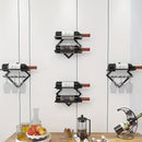 1pc Estante de Vino Montado en Pared para Botella Única - Diseño Ahorrador de Espacio en Metal con Acabado Mate, Almacenamiento Seguro y Estilo Minimalista Moderno para Barra del Hogar, Cocina, Comedor, Decoración Contemporánea, Acabado Elegante