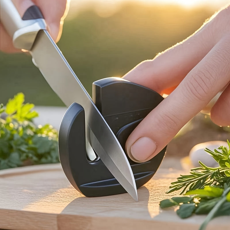 1pc Afilador de Cuchillos para Cocina, Herramientas de Jardín y Tijeras. Piedra Afiadora Profesional, Esencial para Utensilios de Cocina y Camping