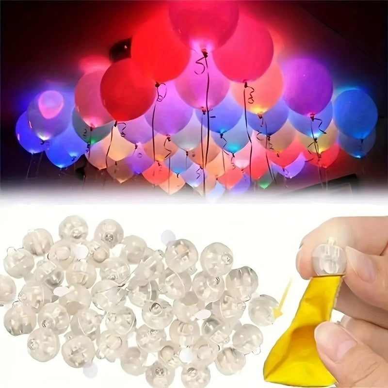 Conjunto de 10 piezas / 20 piezas / 50 piezas de Luces LED para Globos en Forma de Bola, Bombilla Mini Luminosa para Decoración de Fiestas, Bodas y Jardines