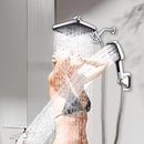 1 conjunto de cabezal de ducha de lluvia, 28cm de alto presión, con brazo de extensión ajustable de 27,5cm y 7 configuraciones, cabezal de ducha de mano con rociador, accesorios para baño, conjunto completo de accesorios para baño.