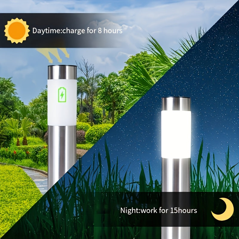 4 Luces Solares LED para Jardín, Encendido/Apagado Automático con Construcción Metálica Duradera y Acabado Mate, Instalación con Estaca para Suelo - Regalo de Halloween o Navidad para Patio, Pasillo o Césped
