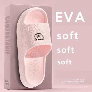 Pantuflas nuevas para mujer, suaves, sandalias de verano para baño y ducha, antideslizantes, suela blanda EVA, unisex