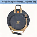 Una nueva bolsa de cimbales de 22 pulgadas, diseñada para profesionales y principiantes, puede contener hasta 7 cimbales, lo que la hace conveniente para todos los músicos que la llevan durante los espectáculos.