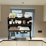 Organizador de Cocina Multifuncional con Porta Utensilios, Estante para Fregadero Antipolvo en Acero y Plástico para Platos, Tazones y Tablas de Cortar, Organizadores de Lavabo