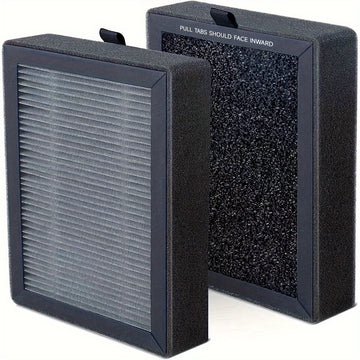 2 Pieza Set Ajuste Para LEVOIT LV-H128 Filtro De Purificador De Aire De Reemplazo, 3-en-1 Pre-Filtro, Captura Polvo Humo Polen, Filtro De Carbón Activado, Sistema De Filtración De 3 Etapas, LV-H128-RF Ajuste Para PUURVSAS (HM669A) / ROVACS (RV60)