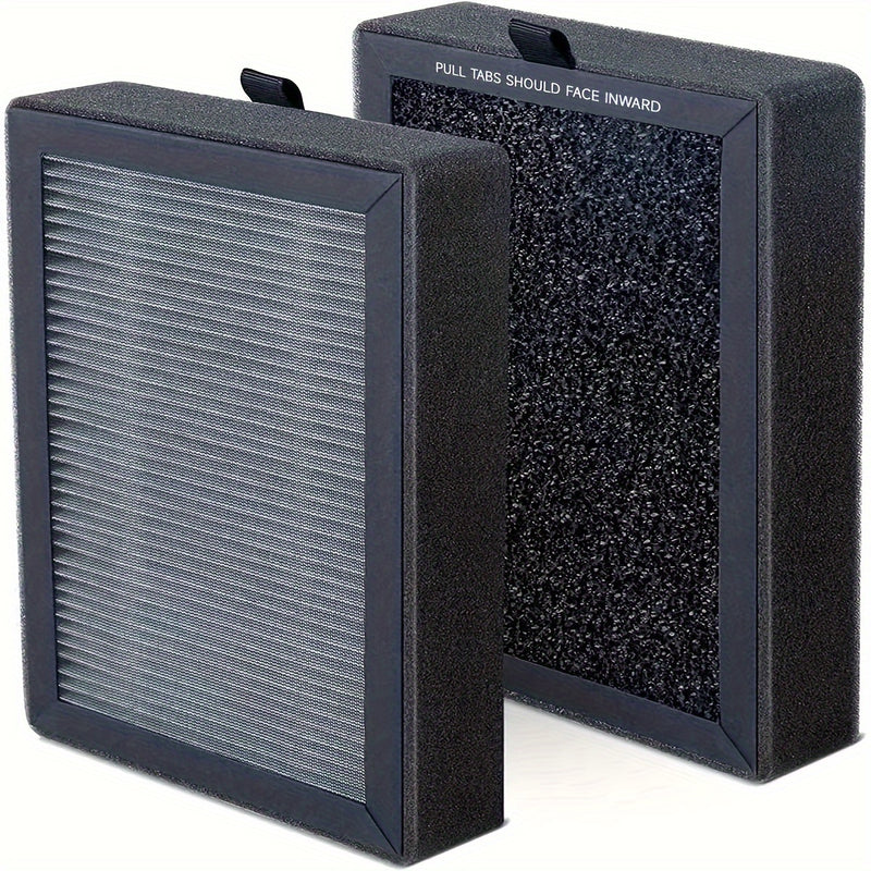 2 Pieza Set Ajuste Para LEVOIT LV-H128 Filtro De Purificador De Aire De Reemplazo, 3-en-1 Pre-Filtro, Captura Polvo Humo Polen, Filtro De Carbón Activado, Sistema De Filtración De 3 Etapas, LV-H128-RF Ajuste Para PUURVSAS (HM669A) / ROVACS (RV60)